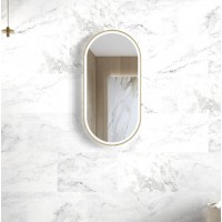 Metal Led Mirror With Gold Framed Series